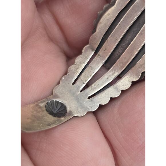 VINTAGE FRED HARVEY NATIVE AMERICAN TURQUOISE CUFF BRACELET - Picture 14 of 16